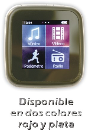 Reproductor MP4 con radio FM y podómetro